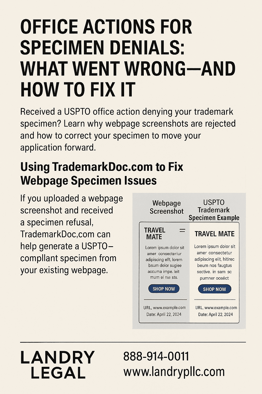 Office Actions for Specimen Denials: What Went Wrong and How to Fix It
